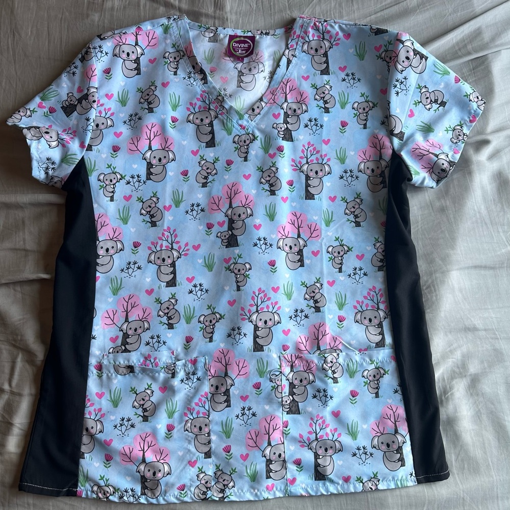 Koala Bear Scrub Top